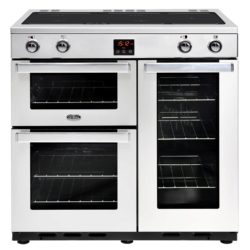 Belling Cookcentre 90Ei Professional 90cm Electric Induction Range Cooker  in Stainless Steel 444444078